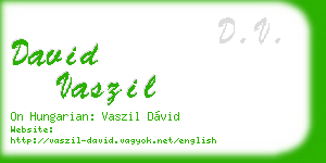 david vaszil business card